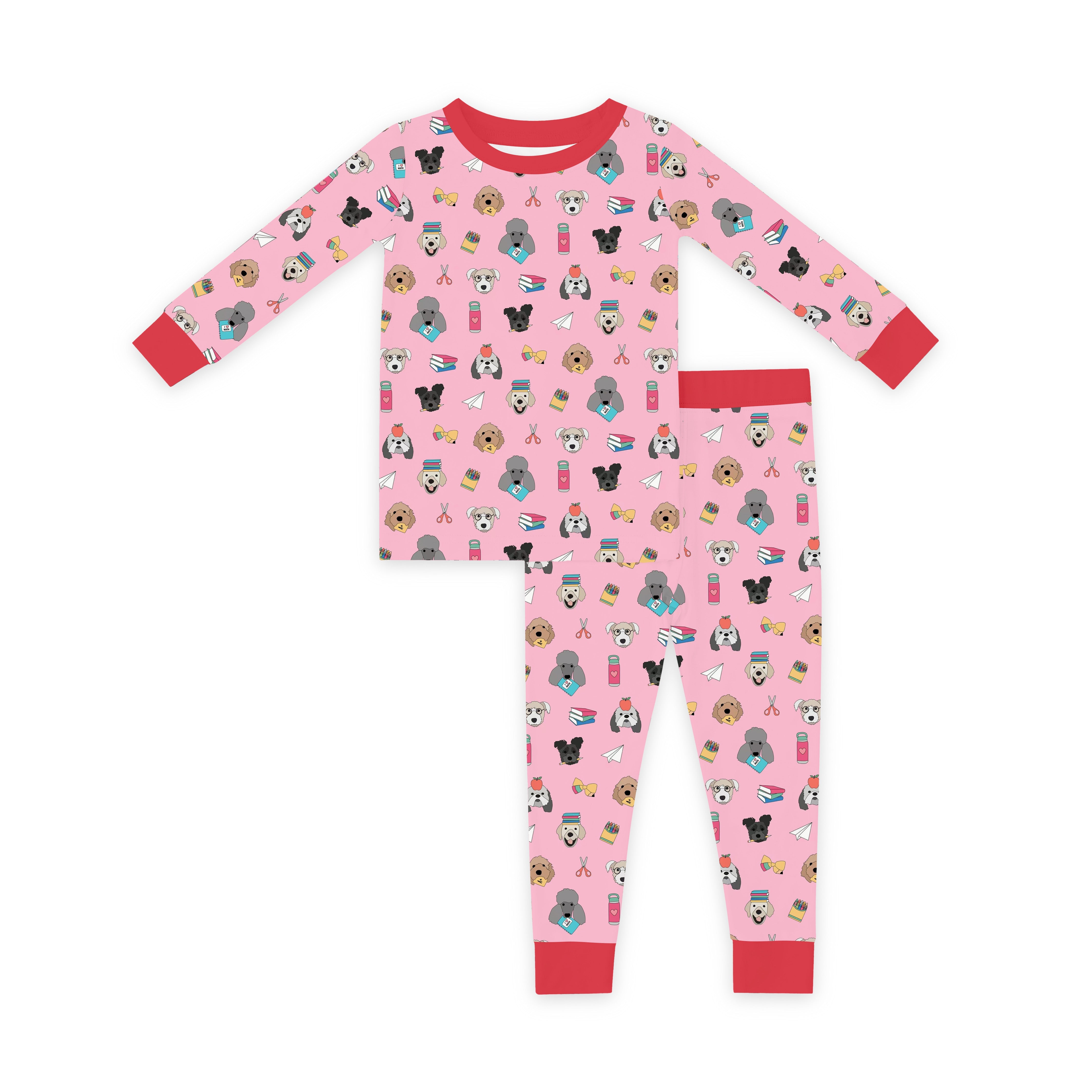 Teacher's Pets - Pups (Long Sleeve PJ) - Bubblegum Pink
