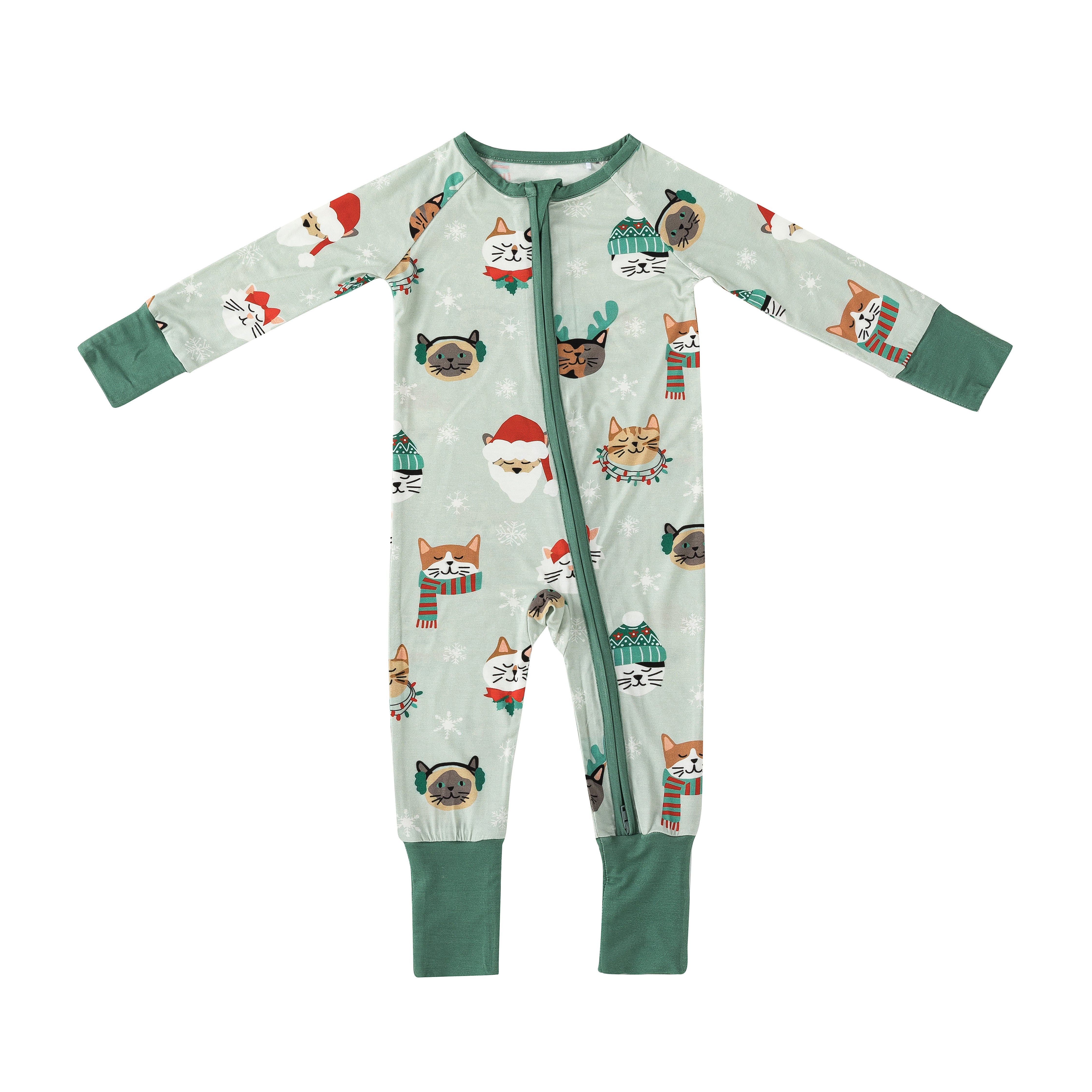 Purr The Halls (Convertible Zip Footies)