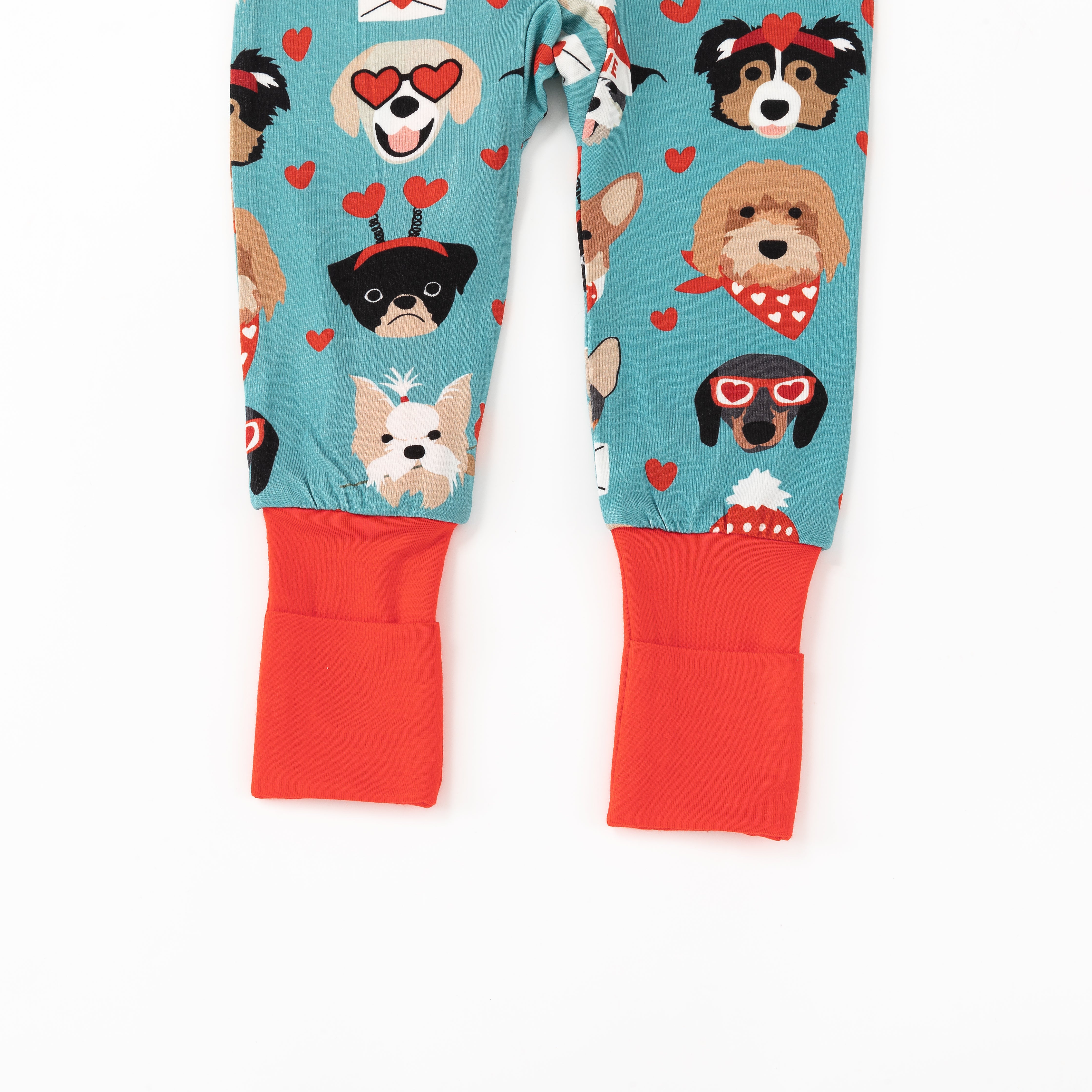 Purrfectly Loved  (Convertible Zip Footies) - Heirloom Blue