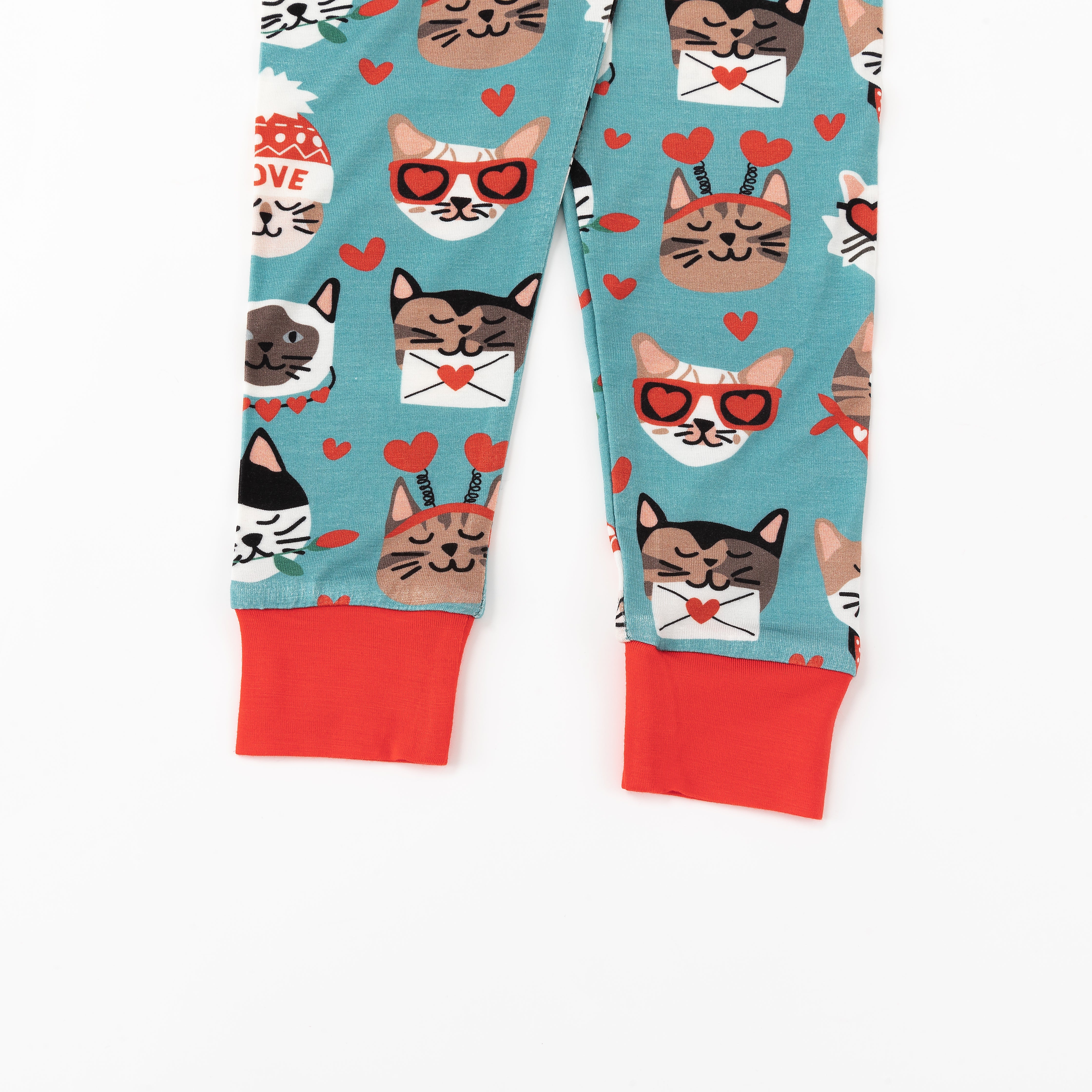 Purrfectly Loved (Long Sleeve PJ) - Heirloom Blue