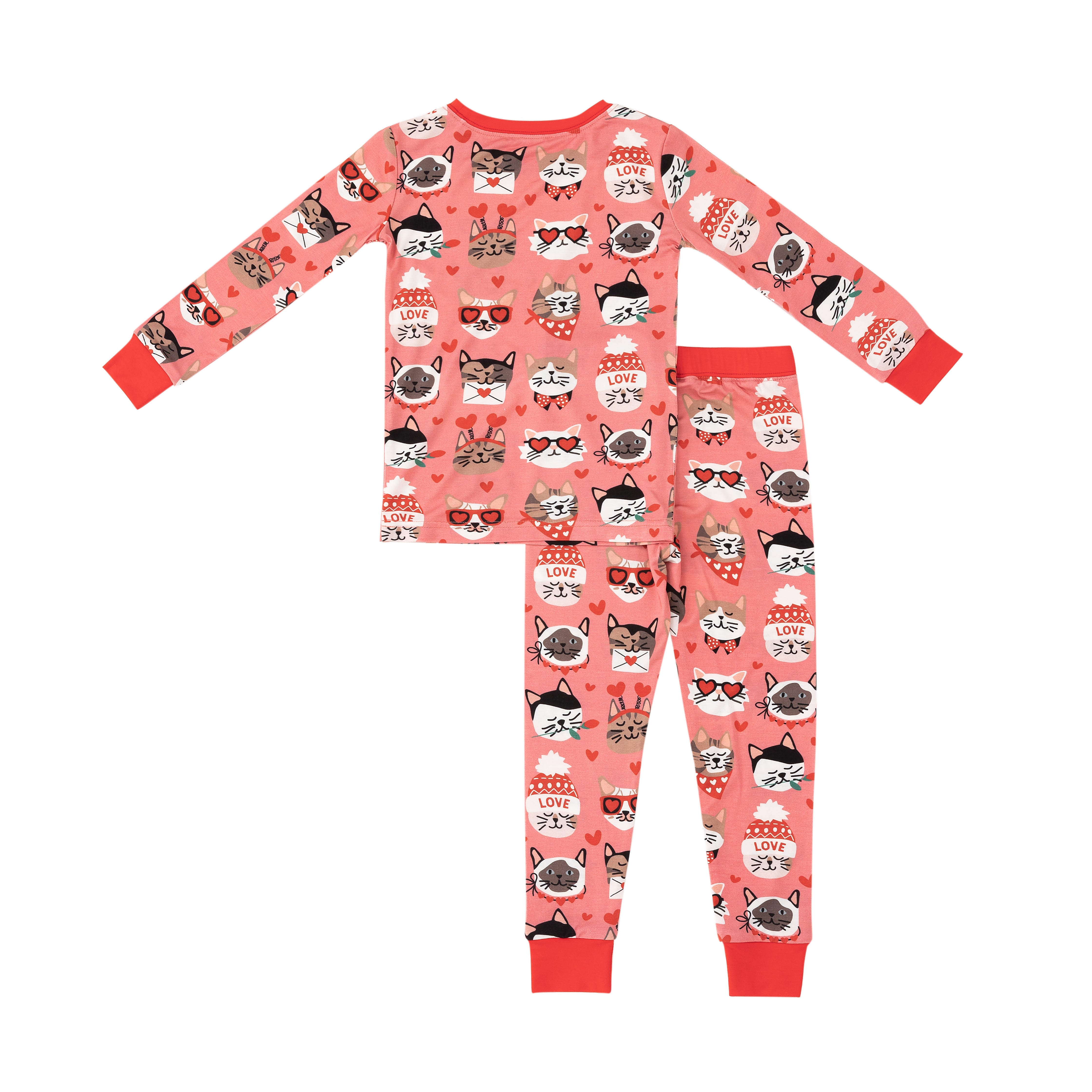 Purrfectly Loved (Long Sleeve PJ) - Warm Rose