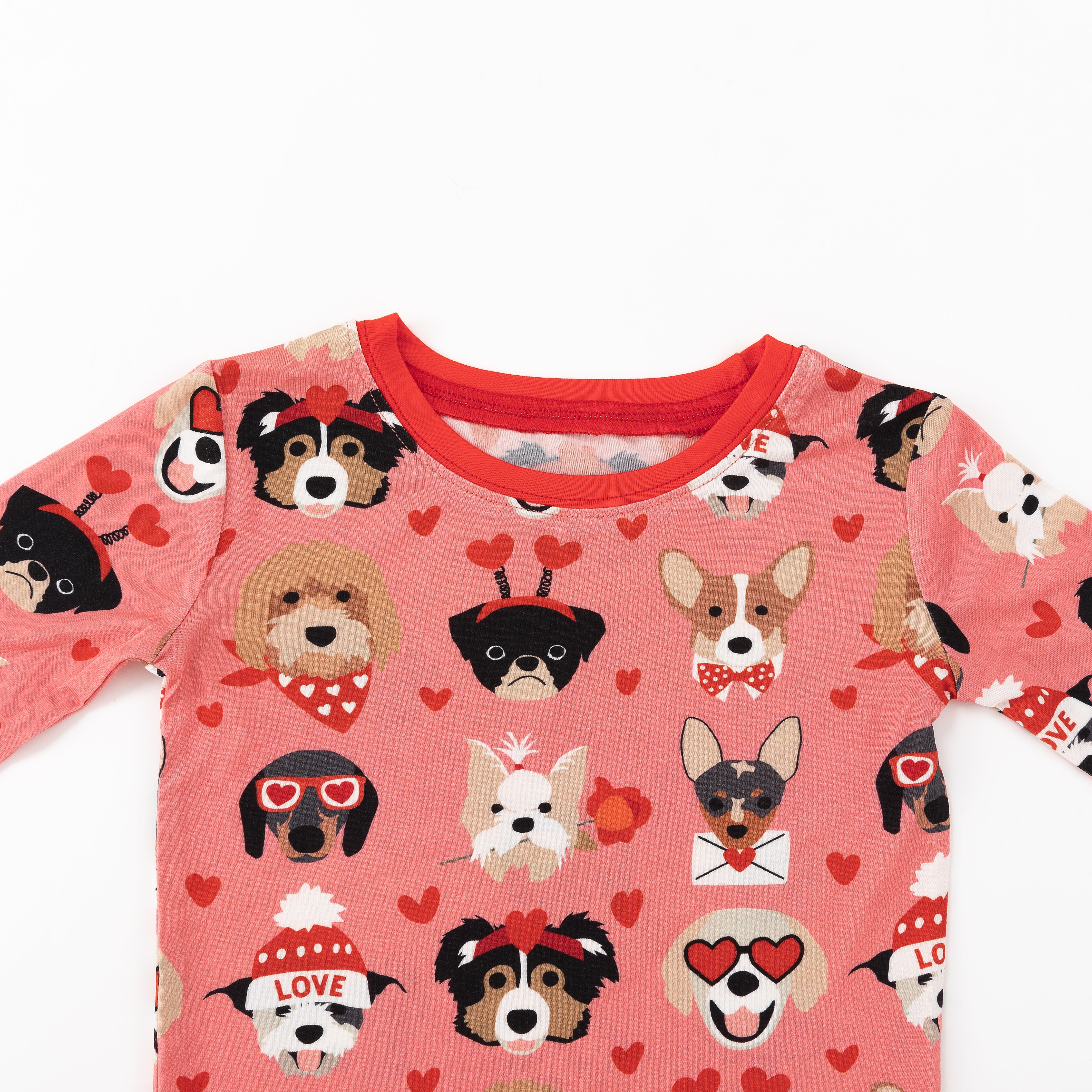 Puppy Love (Long Sleeve PJ) - Warm Rose