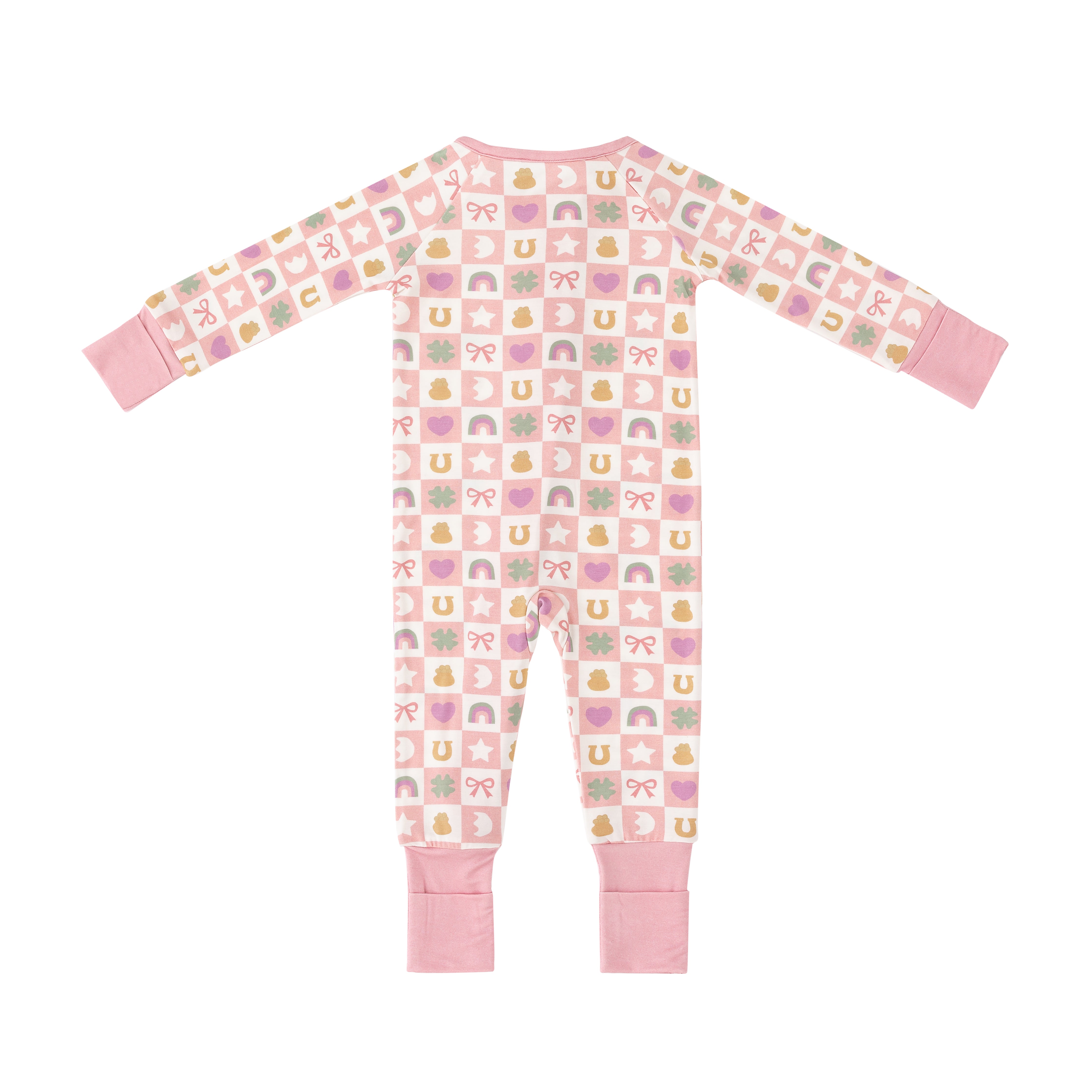 Lucky Charms (Convertible Zip Footies) - Pink