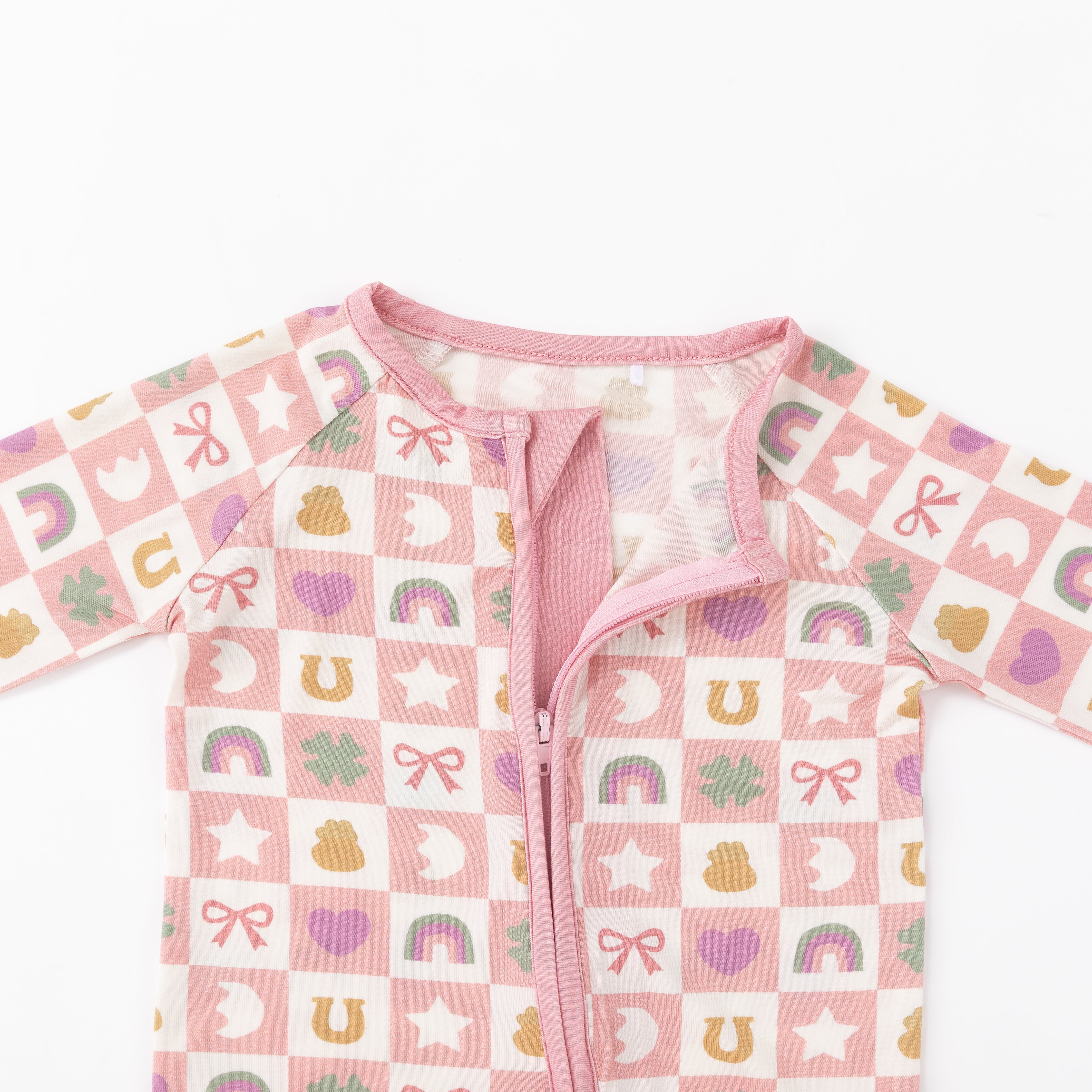 Lucky Charms (Convertible Zip Footies) - Pink