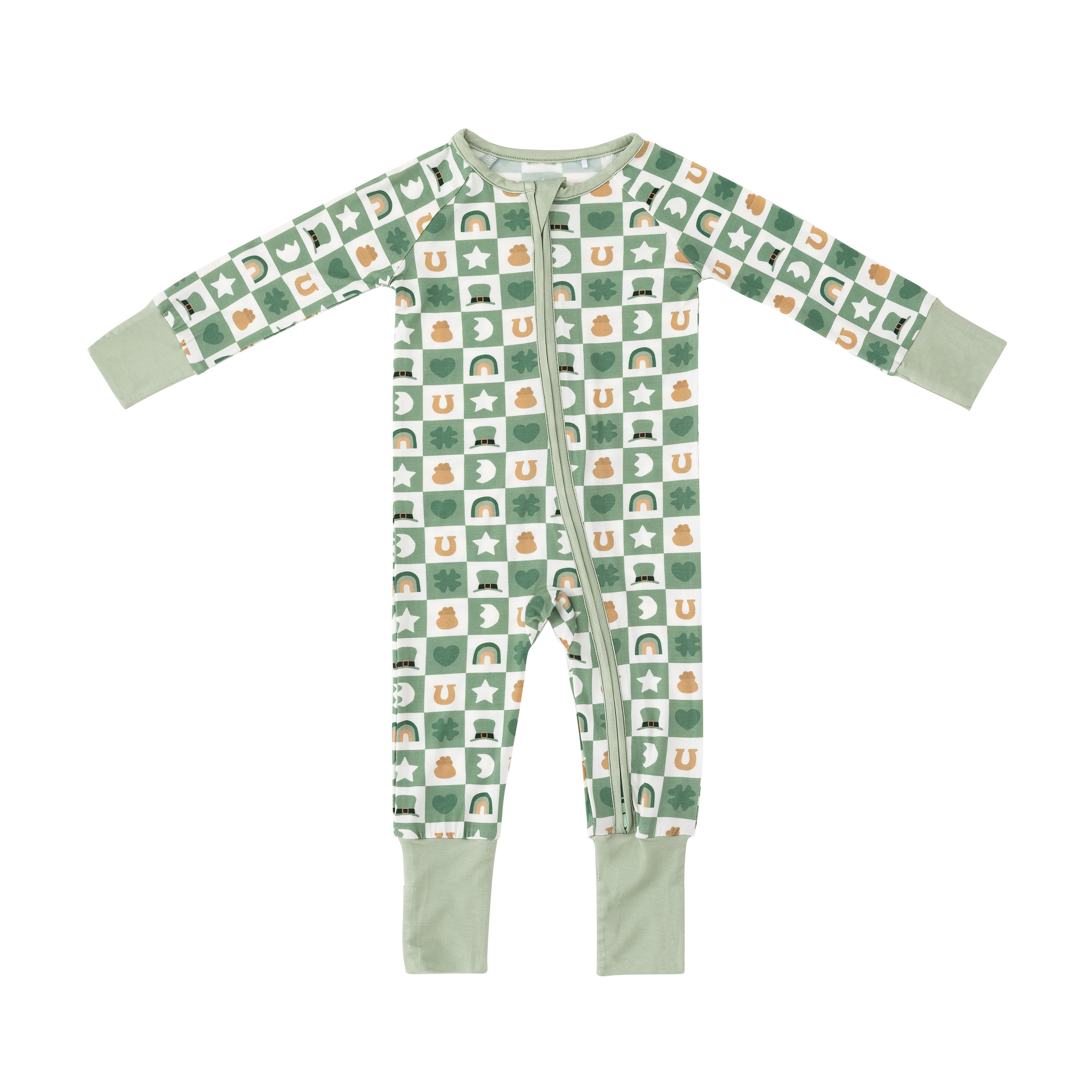 Lucky Charms (Convertible Zip Footies) - Green