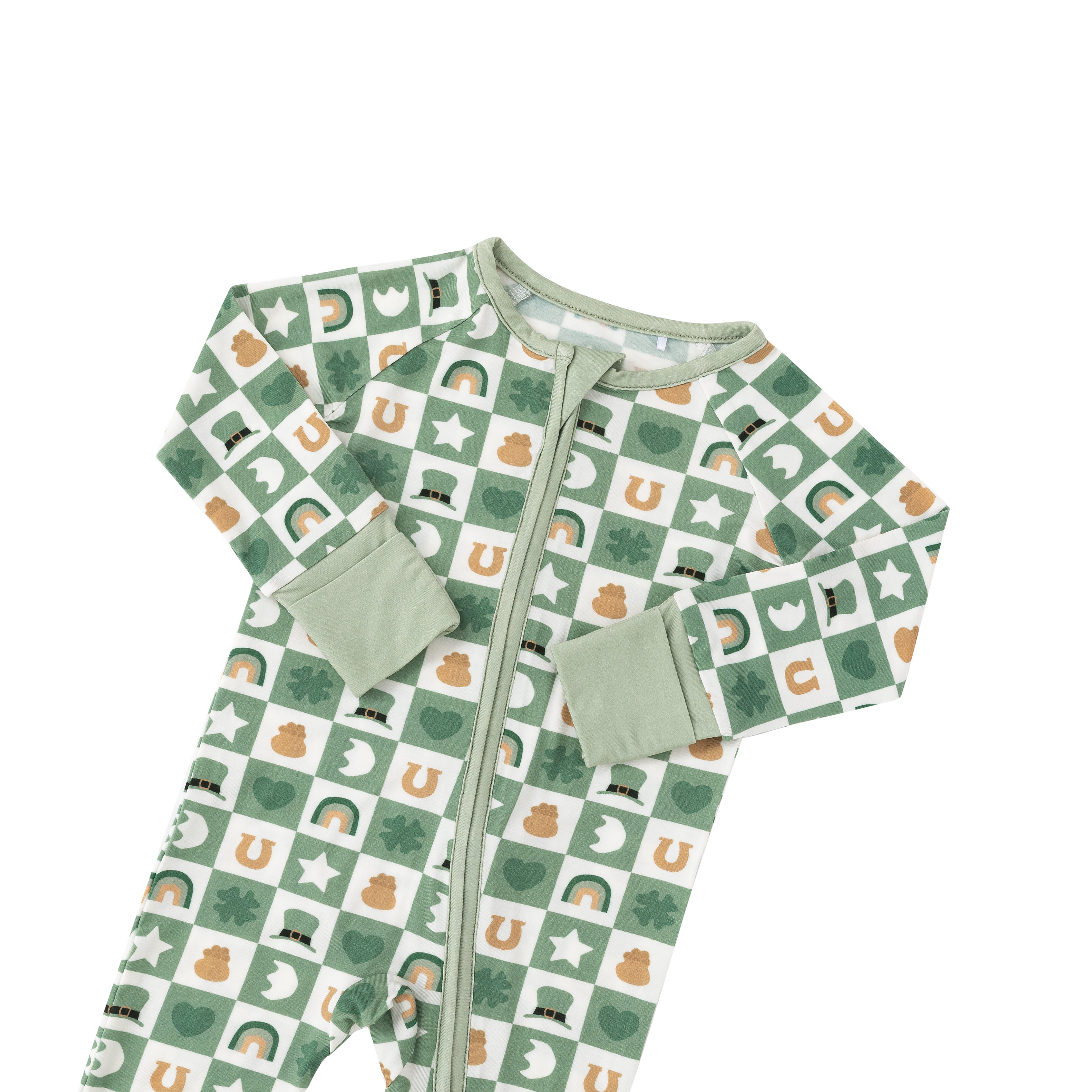 Lucky Charms (Convertible Zip Footies) - Green