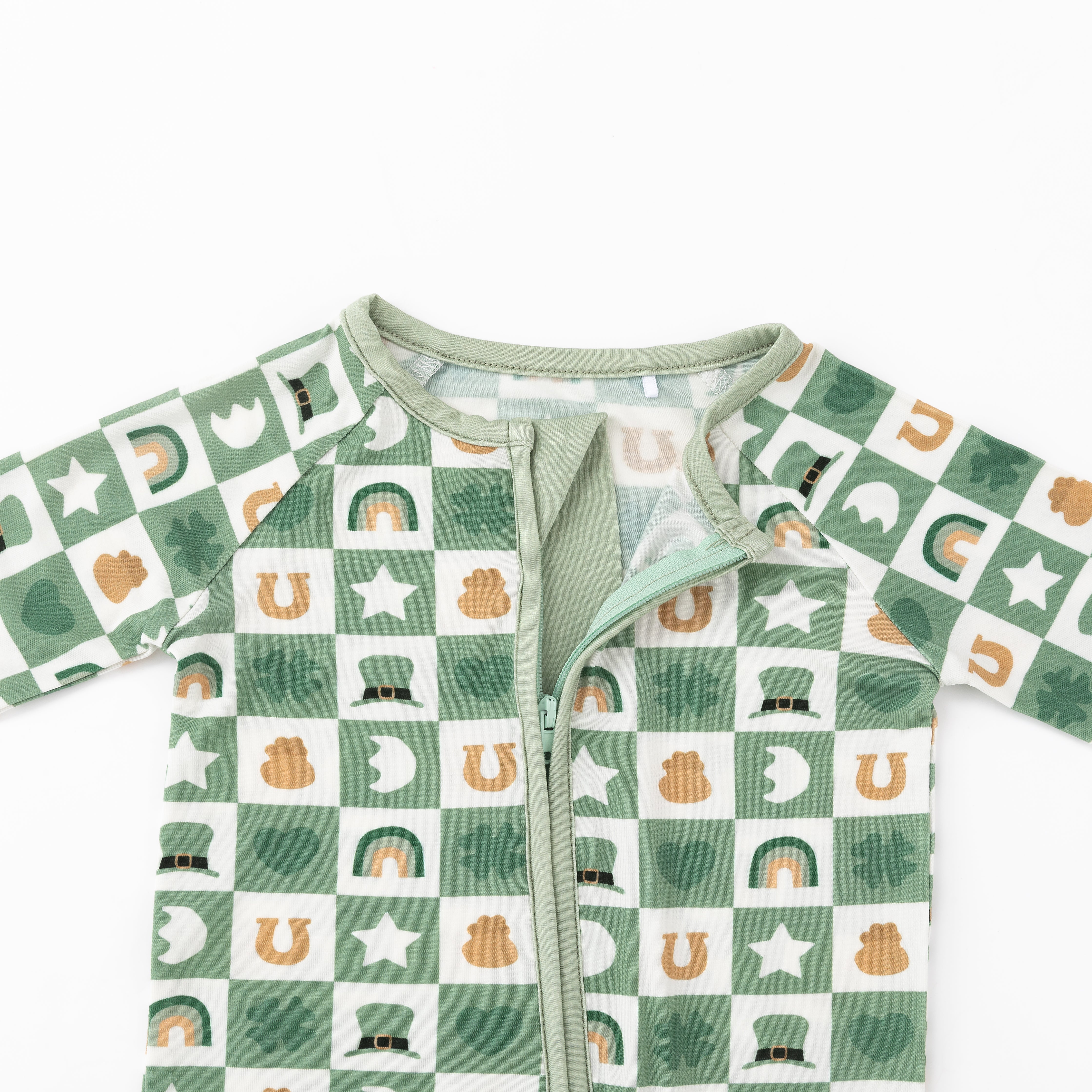 Lucky Charms (Convertible Zip Footies) - Green