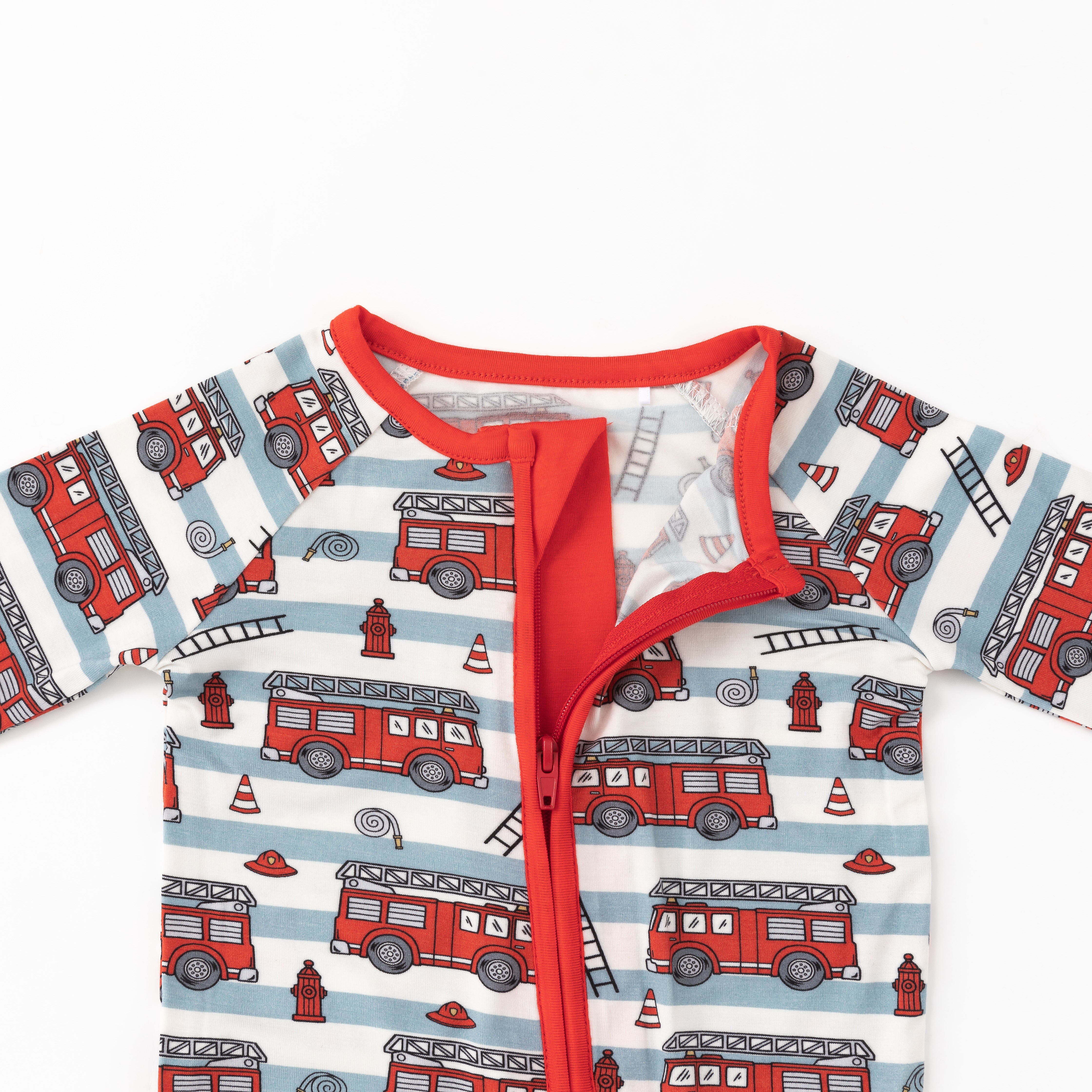 Fire Truck Squad (Convertible Zip Footies)