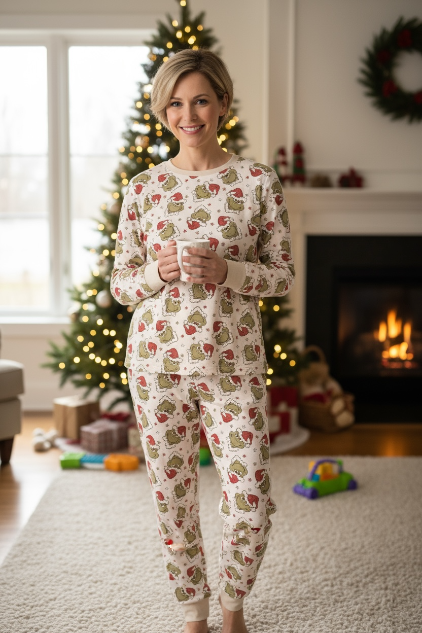 Grinchy Cheer (Women's Long Sleeve PJ)