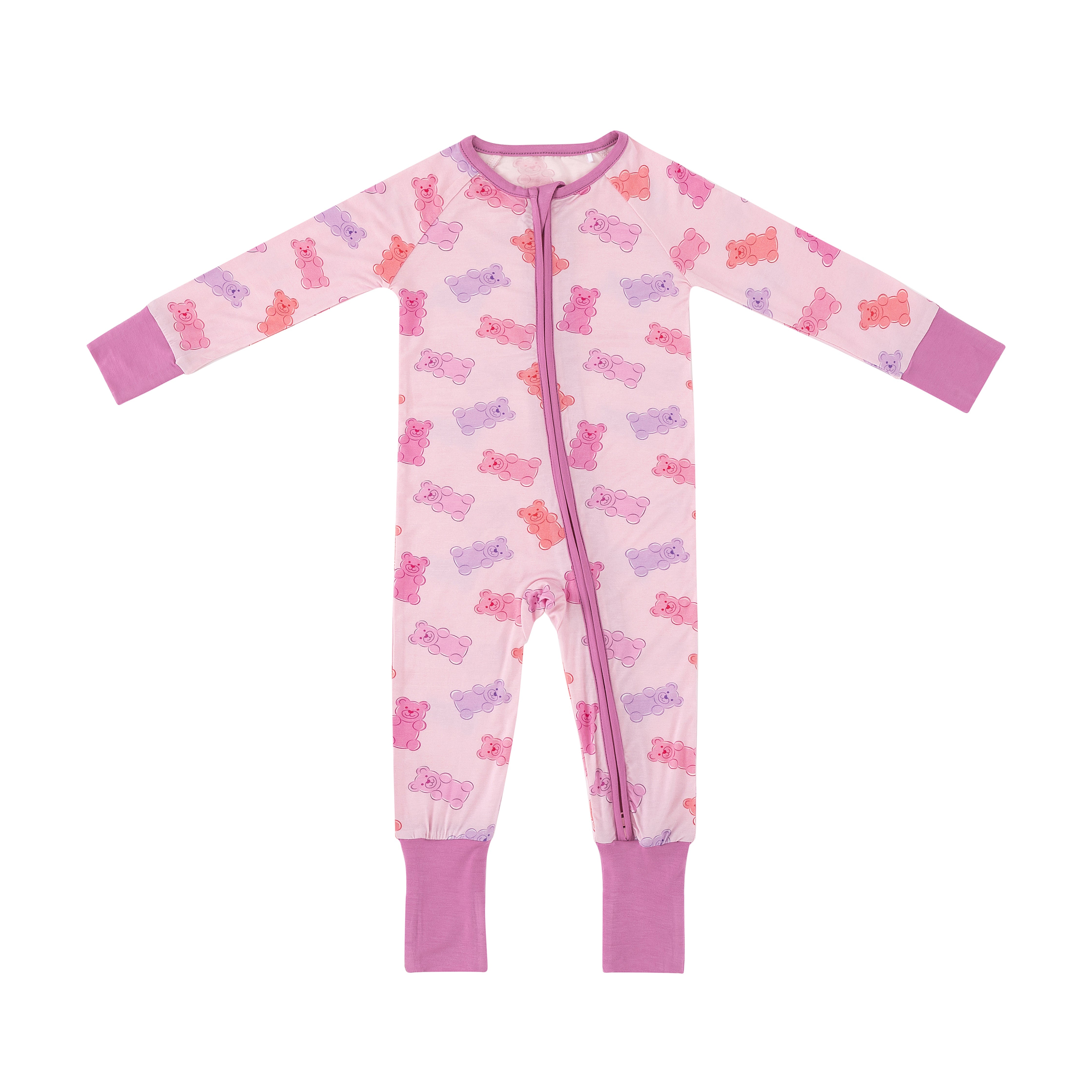 Gummy Bears (Convertible Zip Footies) - Pink