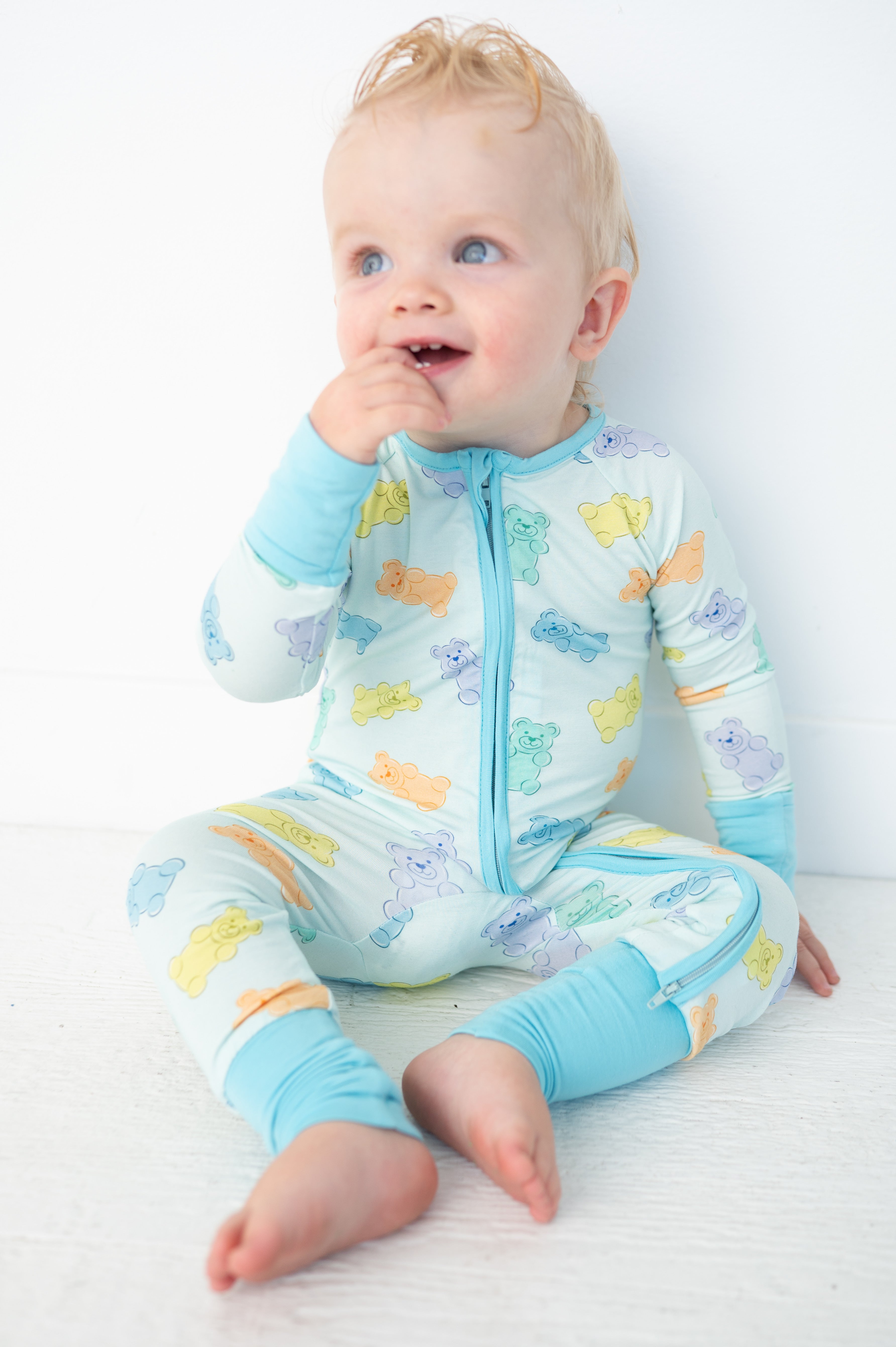 Gummy Bears (Convertible Zip Footies) - Blue