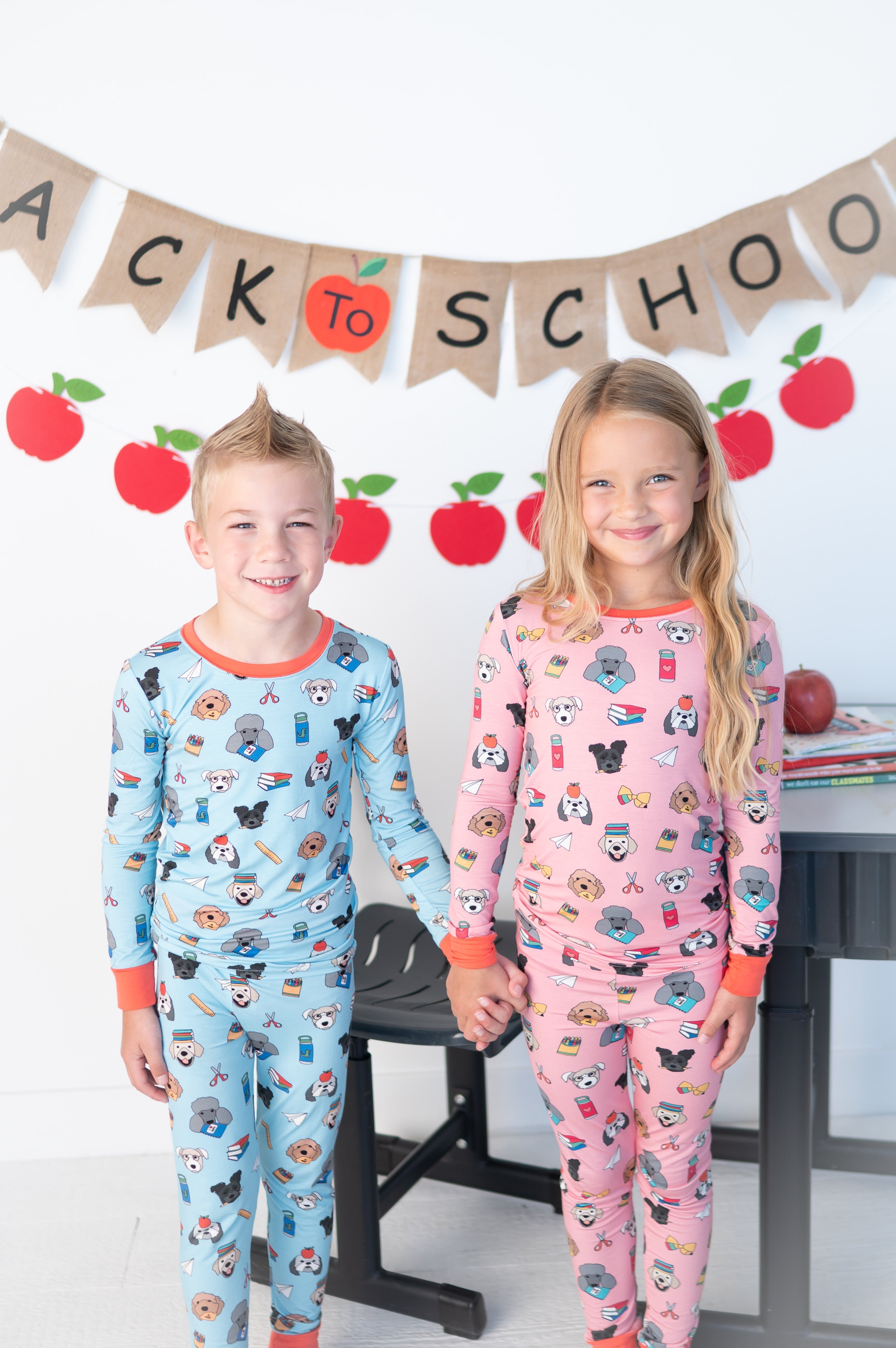 Teacher's Pets - Pups (Long Sleeve PJ) - Blue