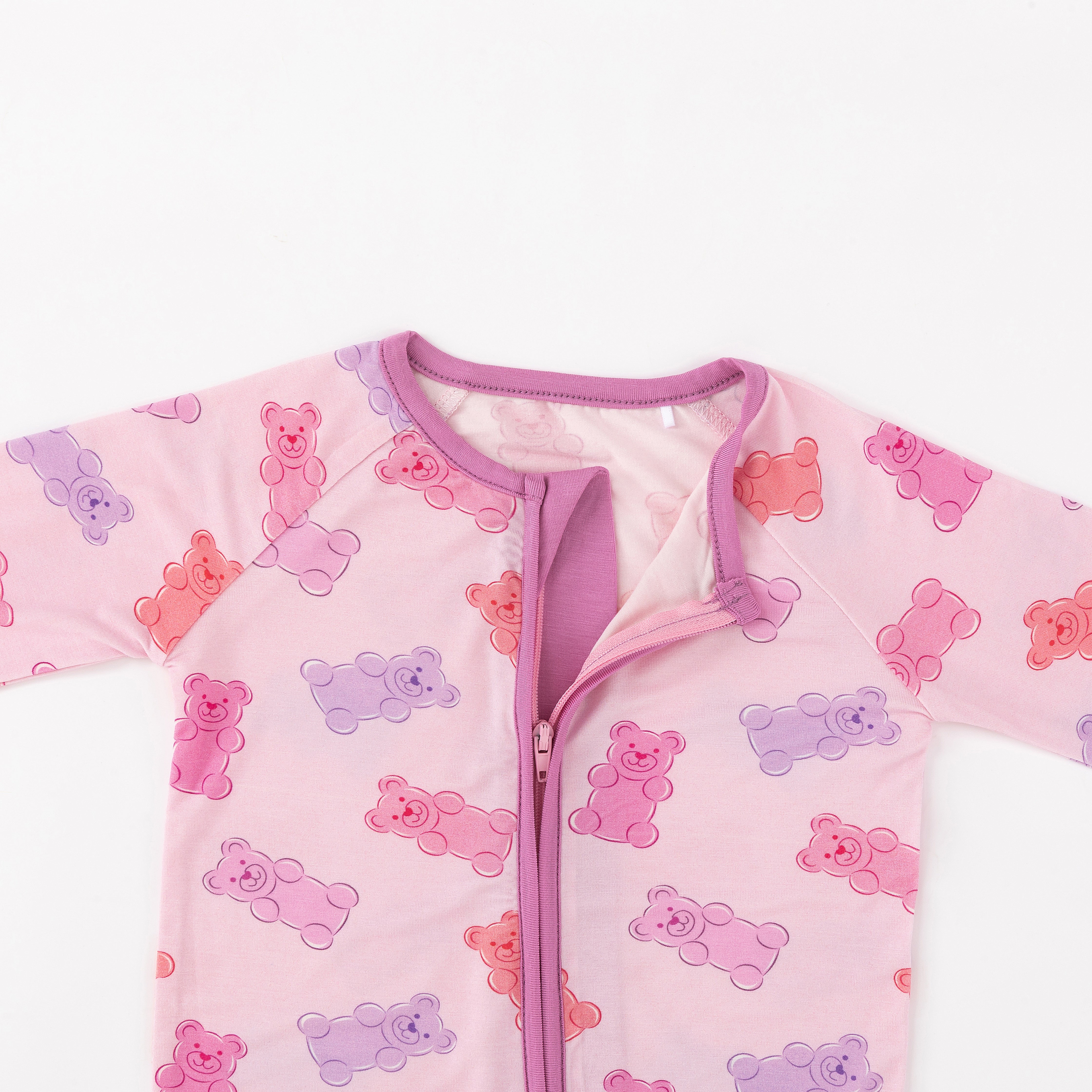 Gummy Bears (Convertible Zip Footies) - Pink