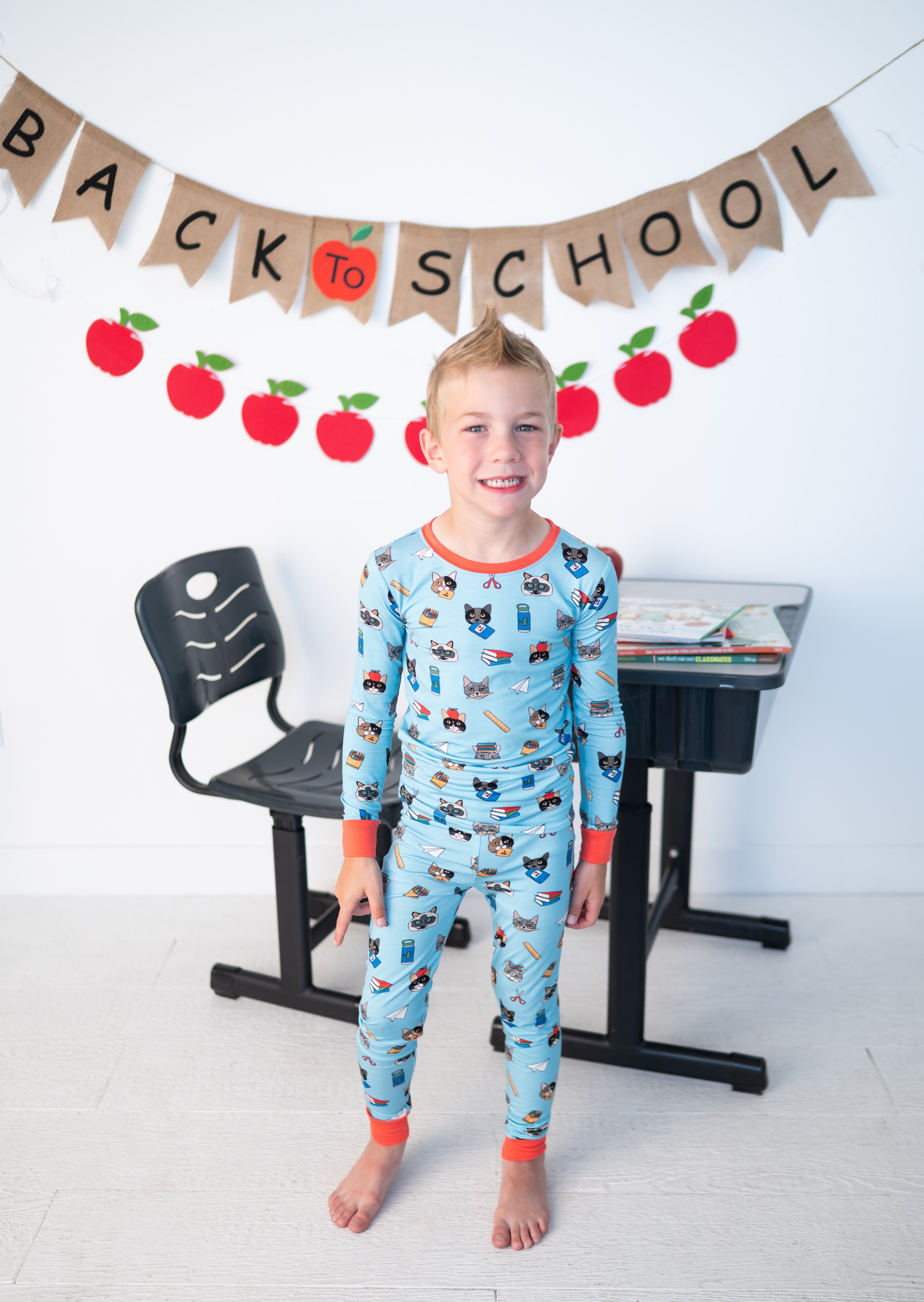 Teacher's Pets - Cats (Long Sleeve PJ) - Blue