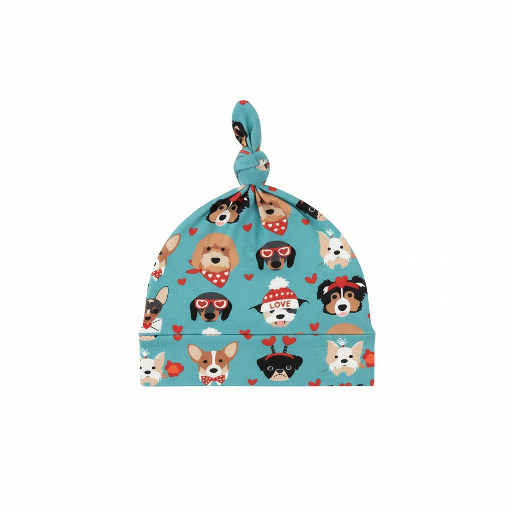 Puppy Love (Knotted Hat) - Heirloom Blue