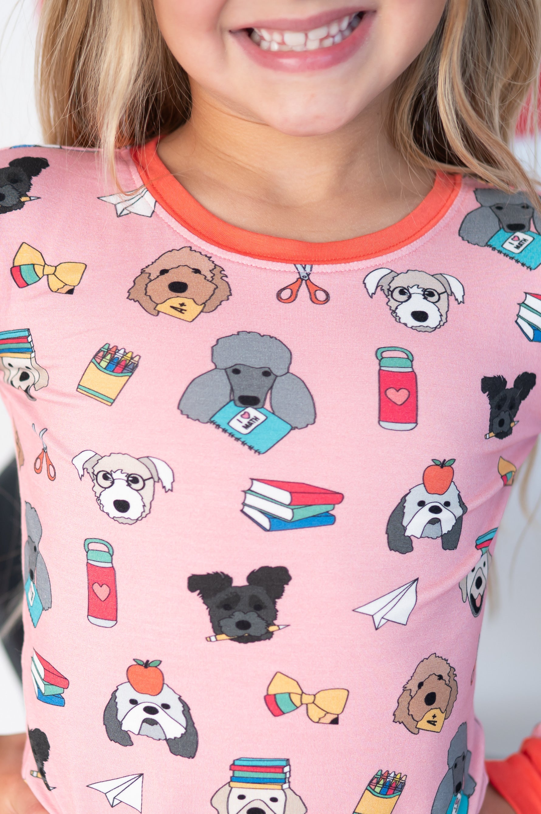 Teacher's Pets - Pups (Long Sleeve PJ) - Bubblegum Pink