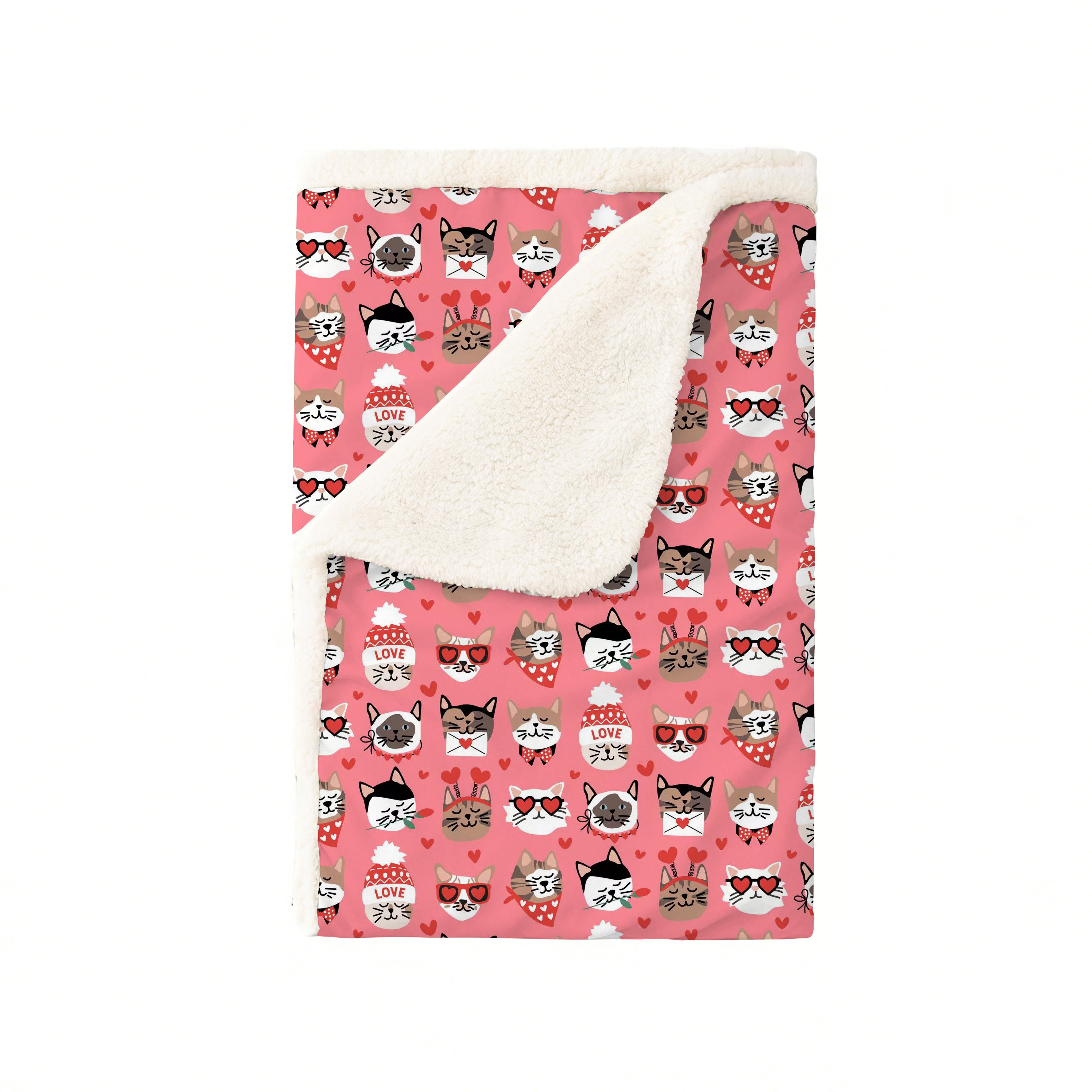 Purrfectly Loved (Dream Luxe Blanket) - Warm Rose