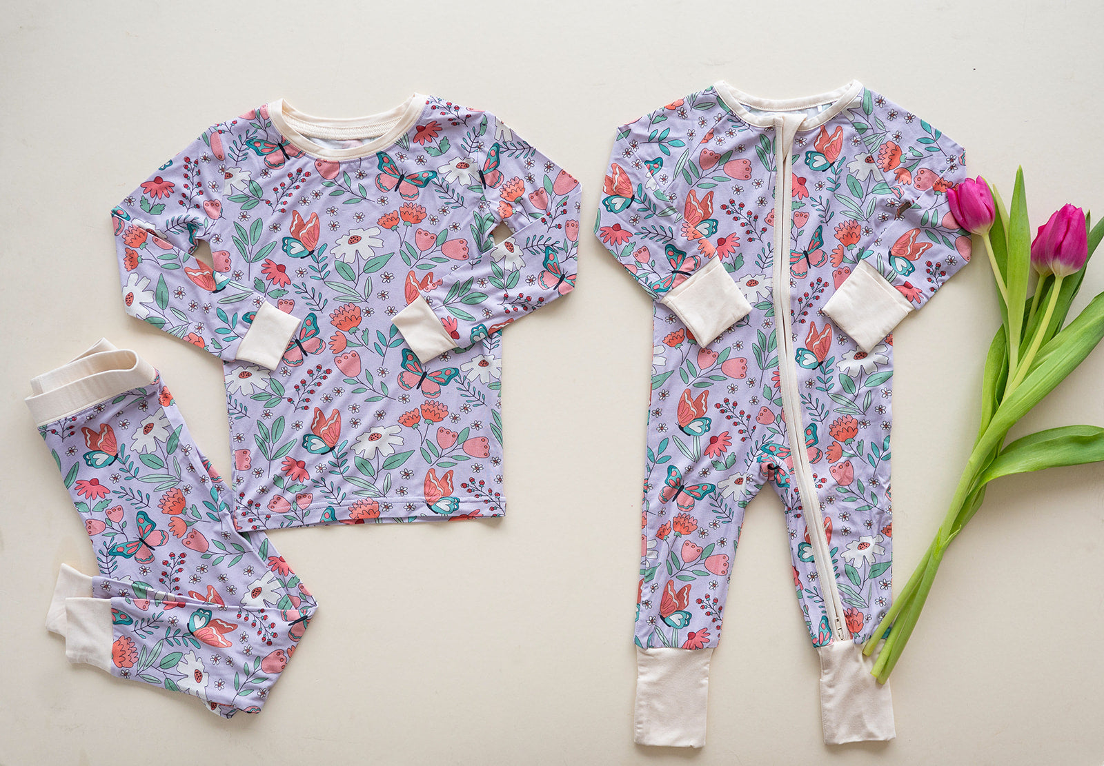Blooming Love (Convertible Zip Footies)