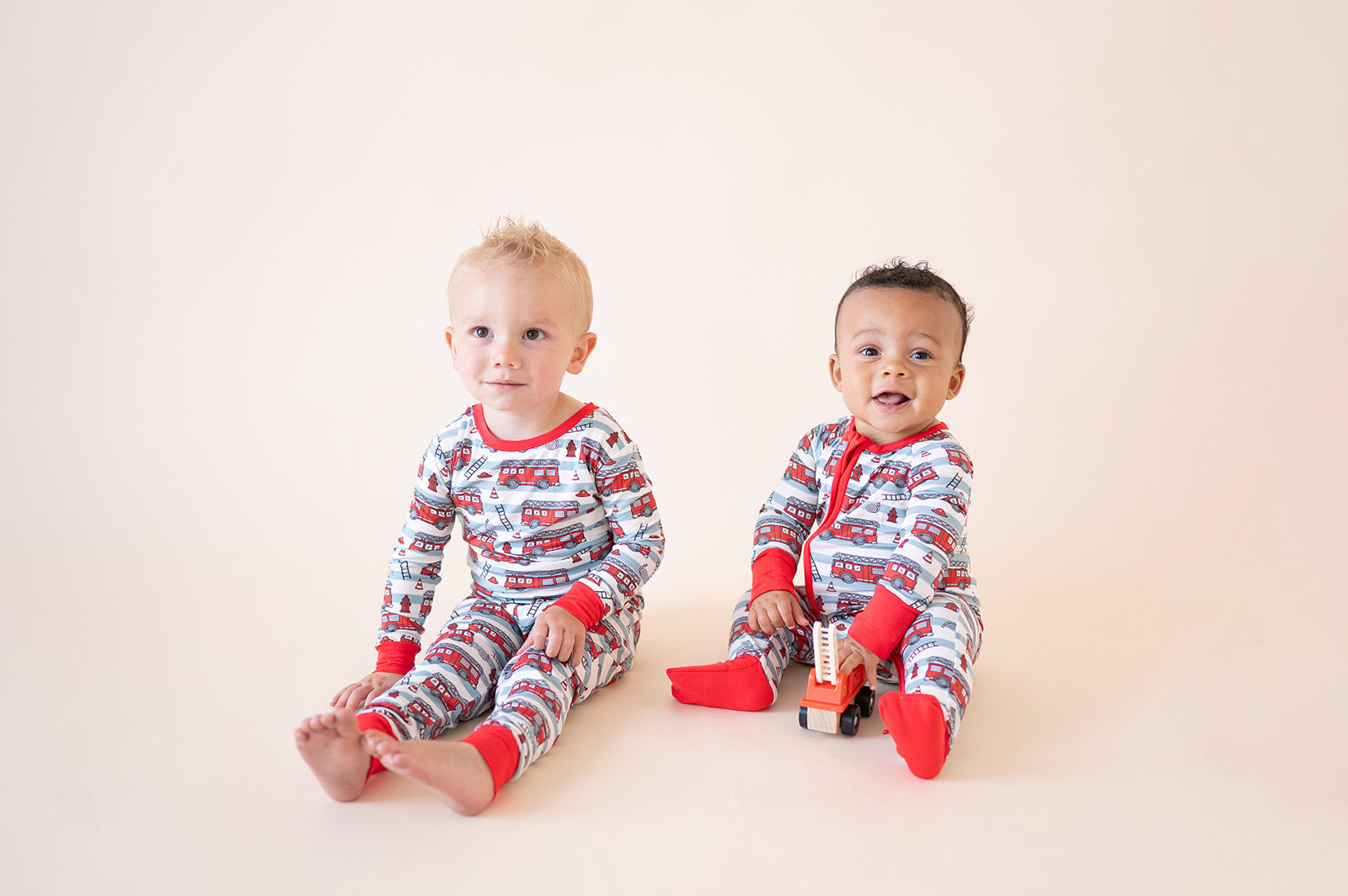 Fire Truck Squad (Convertible Zip Footies)