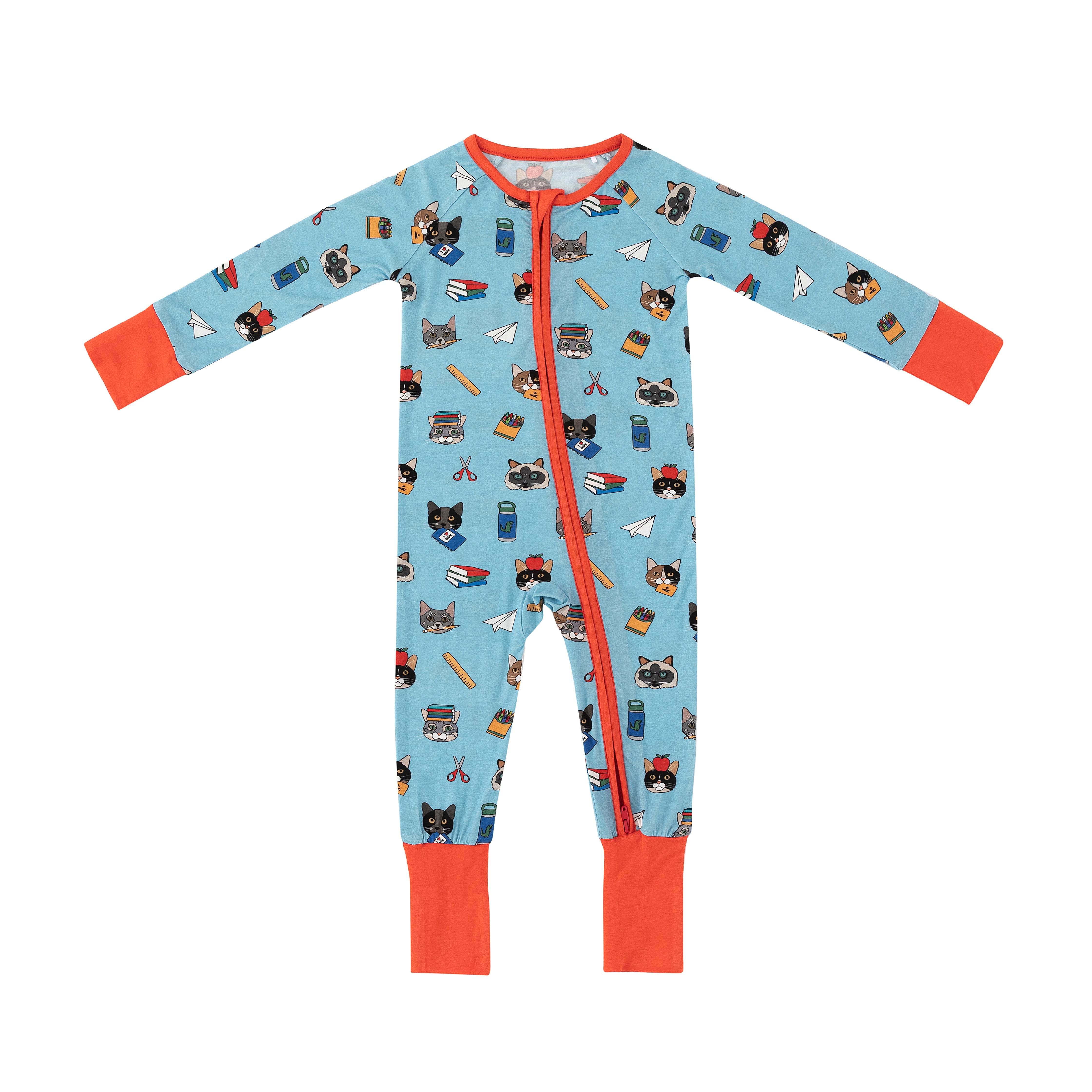 Teacher's Pets - Cats (Convertible Zip Footies) - Blue