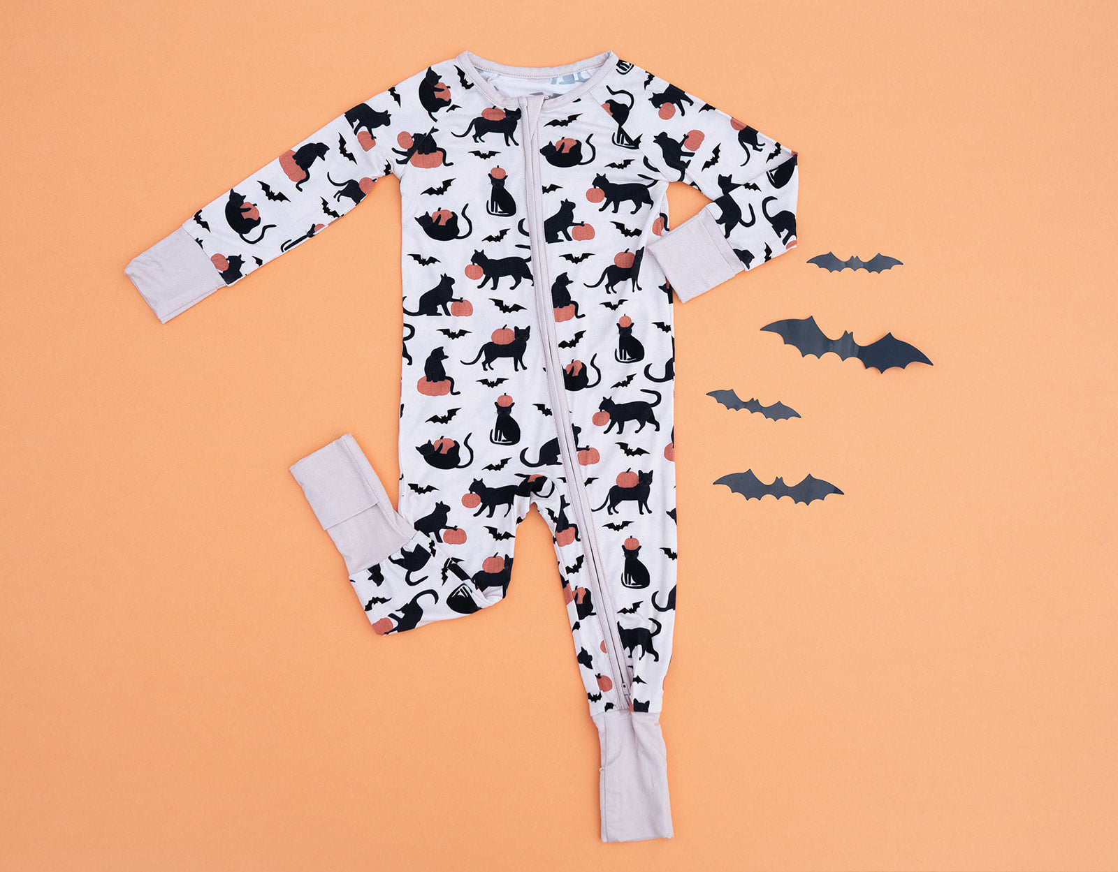 Pumpkin Cats (Convertible Zip Footies)