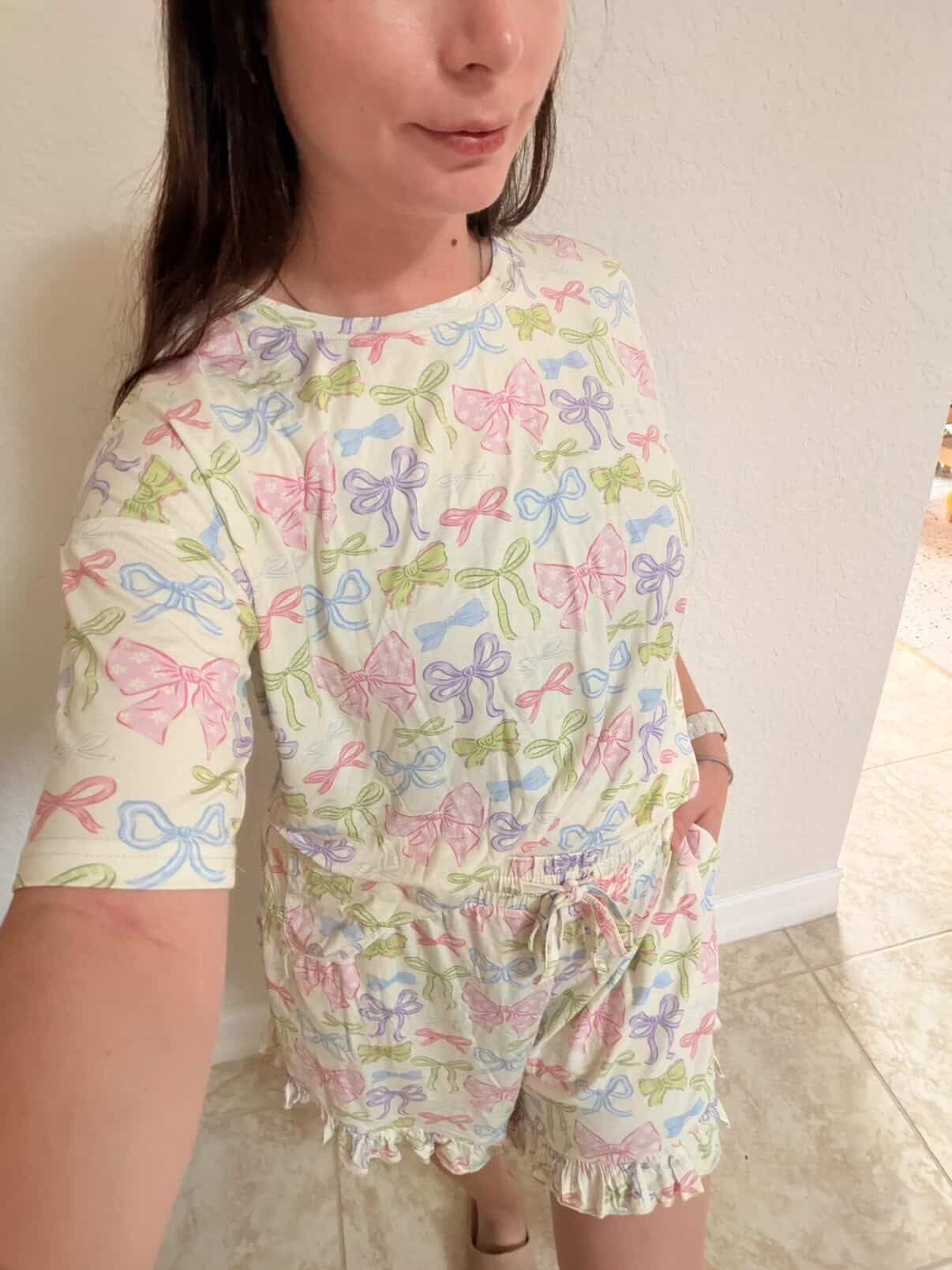 Heirloom Bows (Women’s Ruffle Short PJ Set)