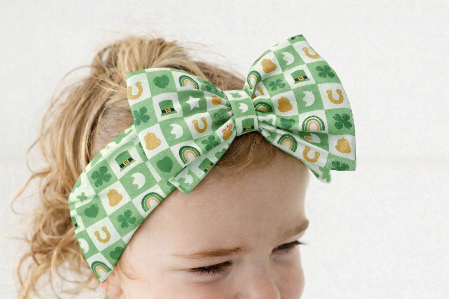 Lucky Charms (Bow Headband) - Green