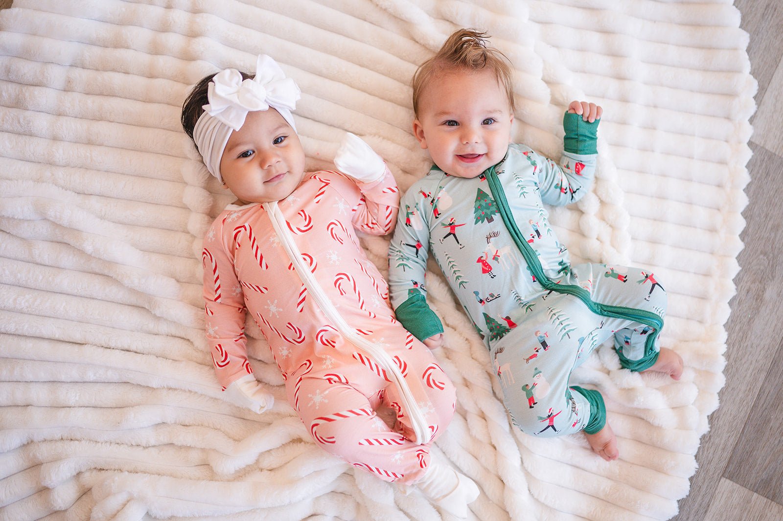 Snow Day (Convertible Zip Footies) - Green
