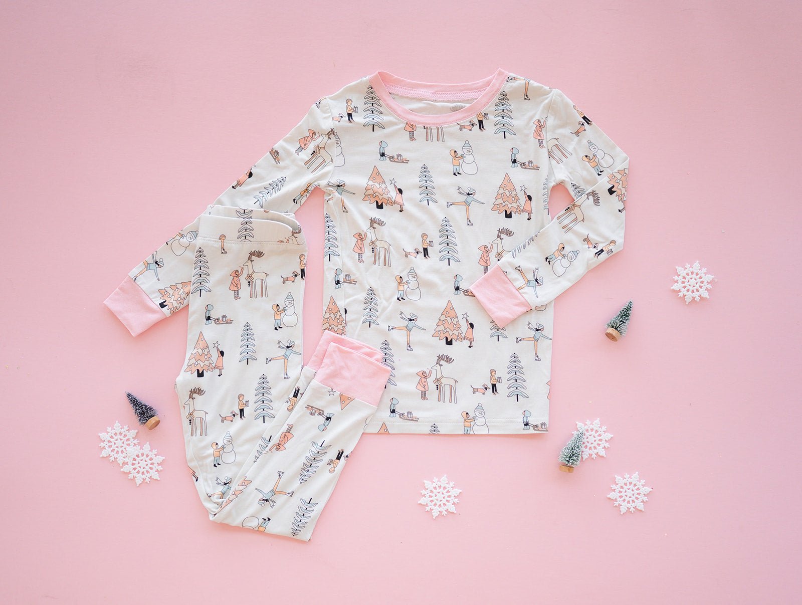 Snow Day (Long Sleeve PJ) - Pink